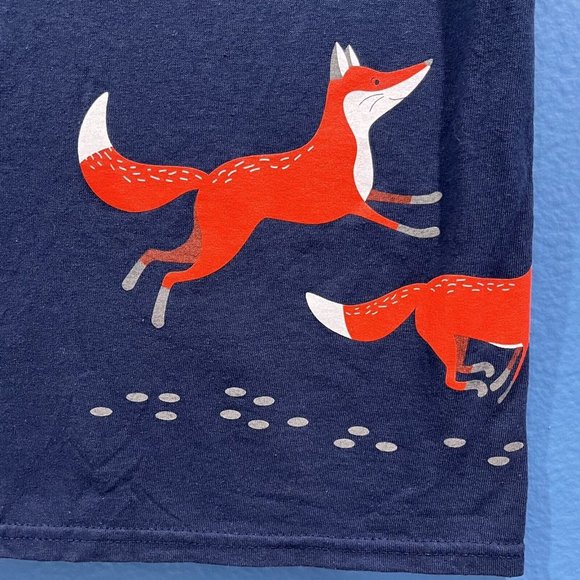 Gildan Tag Fox Running Graphic Shirt Chase Your Adventures Navy Shirt Size Small - Picture 5 of 15